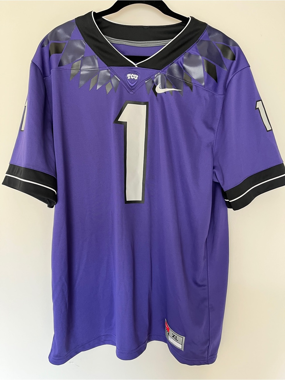 Nike TCU Horned Frogs 2019 Untouchable Premium Spike Collar Jersey XL #1